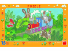 Dino Papírové puzzle Krtek a lokomotiva15 dílků