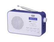 Rádio Trevi, DAB 7F92 R BLU, přenosné, DAB+/FM, displej Dot Matrix, alarm, hodiny, dobíjecí lithiová baterie