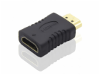 PremiumCord adaptér HDMI  - HDMI  (F/M), krátká, zlacené ...