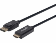 Manhattan DisplayPort – kabel HDMI 1 m černý (153195)