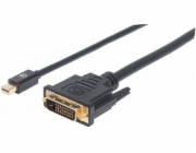 Manhattan DisplayPort Mini – kabel DVI-D 1,8 m černý (152150)