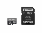 PLATINET microSDHC  SECURE DIGITAL + ADAPTER SD 32GB class10 UIII 90MB/s [44003]