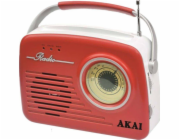 Rádio AKAI, APR-11R, retro, AM/FM rádio, AUX IN, 11 W