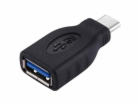 Adaptér USB-C/male - USB3.0 A/female , OTG, černá