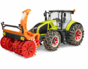 Bruder Professional Series Claas Axion 950 se sněhovými řetězy a sněhovou frézou