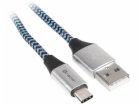 Tracer USB-A - USB-C USB kabel 1 m Modrý (TRAKBK46266)