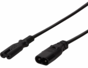 LogiLink napájecí kabel IEC C8 > C7 napájecí prodlužovací kabel černý 2m (CP129)