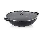 KELA Wok s poklicí litinový CALIDO 36 cm černá KL-12475