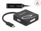 DeLOCK USB adaptér, zástrčka USB-C > zásuvka VGA + HDMI +...