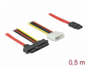 Delock Kabel SAS SFF-8482 + napájení > 1 x SATA 7 pin 0,5 m