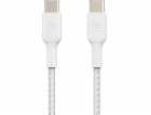 Belkin USB-C na USB-C kabel, 1m, bílý - odolný