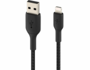 Belkin USB kabel Pletený USB kabel - Lightning 2m černý-CAA002bt2MBK