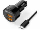 AUKEY auto nabíjecka 36W cerná 2-port USB-type A CC-T8