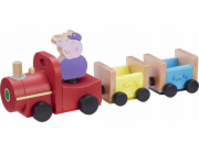 Figurka Tm Toys Sada s figurkou prasátka Peppa Dřevěný vláček