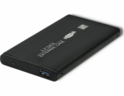 Qoltec Qoltec Pocket Pasing/Hliníková kapsa pro HDD/SSD 2.5 SATA3 | USB 2.0 | Černá