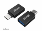 AKASA adaptér USB3.1 Gen2 Type-A na Type-C (F/M), 2ks v b...