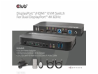 Club3D síťový přepínač - Switch, DP/HDMI KVM Switch - Dua...