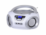 Přehrávač Trevi, CMP 544 WH, přenosný, CD-MP3, CD-RW, FM s RDS, bluetooth, LCD displej, 230 V/4xC, barva bílá