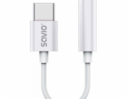 SAVIO AK-51 - Audio adaptér - USB-C - Jack 3,5 mm - bílý (xiaomi atd.)