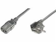 Digitus Napájecí kabel, CEE 7/7 (Typ-F), 90o úhlový - C13 M / F, 0,75m, H05VV-F3G 0,75qmm, bl