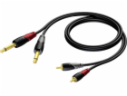 Kabel 2x RCA / Cinch Same - 2x 6,3 mm Mono Same konektor 5 m