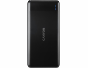 Canyon CNE-CPB1007B powerbanka PD/QC3.0,10000mAh Li-pol, Input 5/9/12V (MicroUSB/USB-C),Output 5/9/12V (USB-A+USB-C),černá