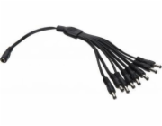 Cable interface/gender adapter 8 x DC Splitter Black