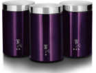 BerlingerHaus dózy 3ks BH-6827 Purple Metallic Line