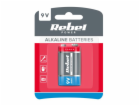 Baterie 6LR61 (9V) alkalická REBEL 1ks / blistr BAT0062B