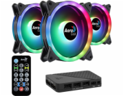 Aerocool DUO12PRO Kit 3xFan 12cm ARGB LED Dual Ring Antivibration 6 Pins Black