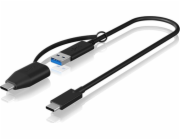 USB 3.2 Gen 2 Kabel, USB-C Stecker > USB-A + USB-C Stecker