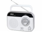 Rádio AKAI, PR003A-410, AM/FM, bílá, 1 W RMS