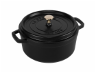 Staub La Cocotte 20cm kulatá, černá, litina