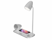 Tellur Nostalgia Wireless Desk Charger, Bluetooth Speaker, Desk Lamp white