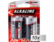 10x2 Ansmann Alkaline Mono D LR 20 red-Line         1514-0000