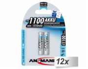 12x2 Ansmann NiMH Akku 1100 Micro AAA 1050 mAh