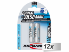 12x2 Ansmann NiMH Akku 2850 Mignon AA 2650 mAh DIGITAL