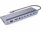 UNITEK HUB USB-C D1022B; USB-A x3 USB-C PD HDMI x2 VGA Et...