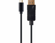 Gembird kábel USB-C (M) na DisplayPort (M), 4K, 60Hz, 2m kábel, čierny