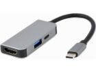 Gembird A-CM-COMBO3-02 USB Type-C 3-in-1 multi-port adapt...