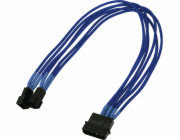 Nanoxia adaptér 4Pin Molex - 2x3Pin 30cm, modrý (900200015)