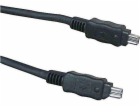 Firewire 4pinové logo – Firewire 4pinové, 2m, černé (17069)