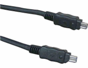 Firewire 4pinové logo – Firewire 4pinové, 2m, černé (17069)