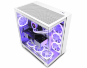 NZXT skříň H9 Flow dvoukomorová ATX / 4x120mm fan / až 10xfan / perforovaný top / proskl. bočnice, front / bílá