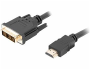 Lanberg CA-HDDV-10CC-0030-BK LANBERG HDMI (M) na DVI-D (M) (18+1) kabel 3m, černý, pozlacené konektory