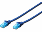 Propojovací kabel RJ45 / RJ45 U / UTP kat.5e 0,25m AWG 26...