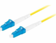 LANBERG optický patch cord SM LC/UPC-LC/UPC simplex 1m LSZH G657A1 průměr 3mm, barva žlutá