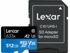 Lexar 633x MicroSDXC karta 512GB Class 10 UHS-I/U3 A2 V30...