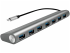 USB HUB LogiLink USB-C 3.1, 7 portů, hliníkové pouzdro