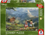 Thomas Kinkade Studios: Disney - Mickey & Minnie in den Alpen, Puzzle